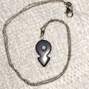 Black Obsidian Gemstone Arrow Pendant